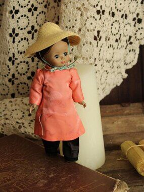 Vintage 1960s 1970s Madame Alexander Doll, Vietnam, Model #788, International